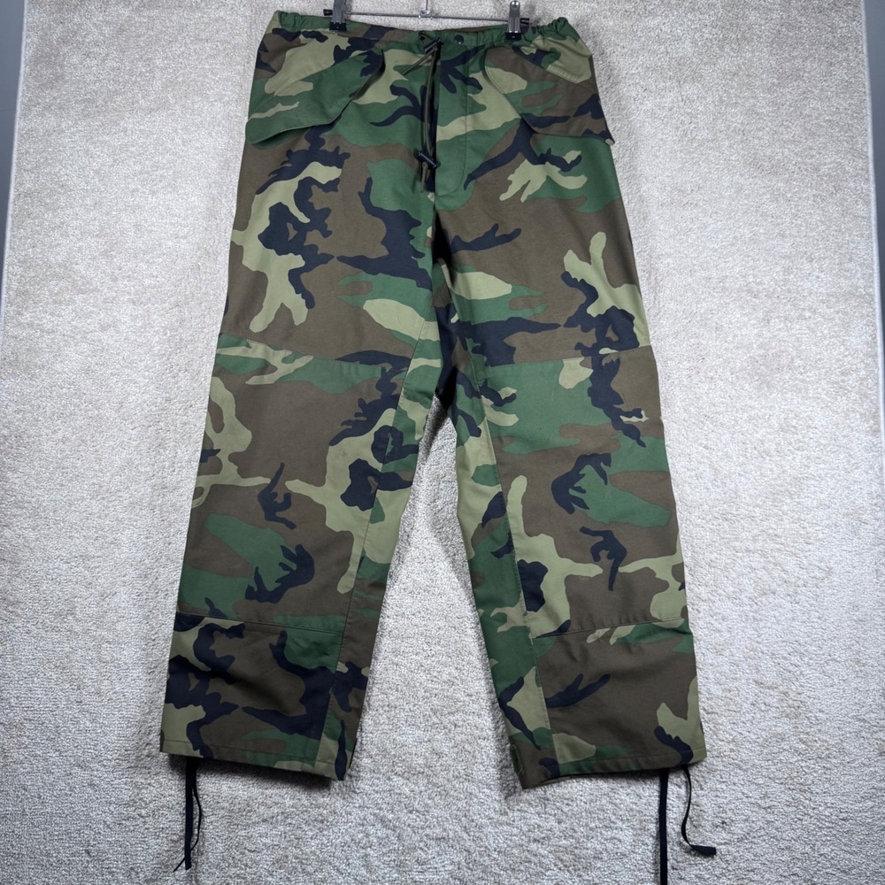 US Military ECWCS Gen I Gore-Tex Woodland Camo Trousers Medium Regular Devil Dog